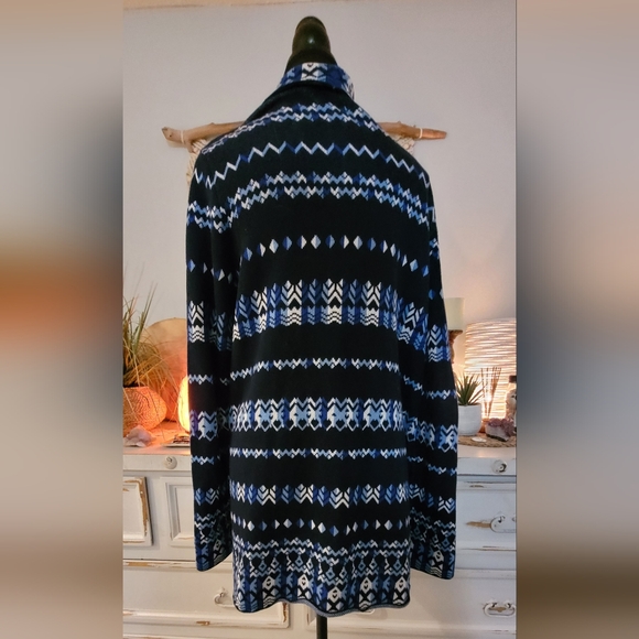 ★★ 3 for $20 item. BCBG MAXAZRIA OPEN LONG CARDIGAN BLUE. #047 - Picture 5 of 6